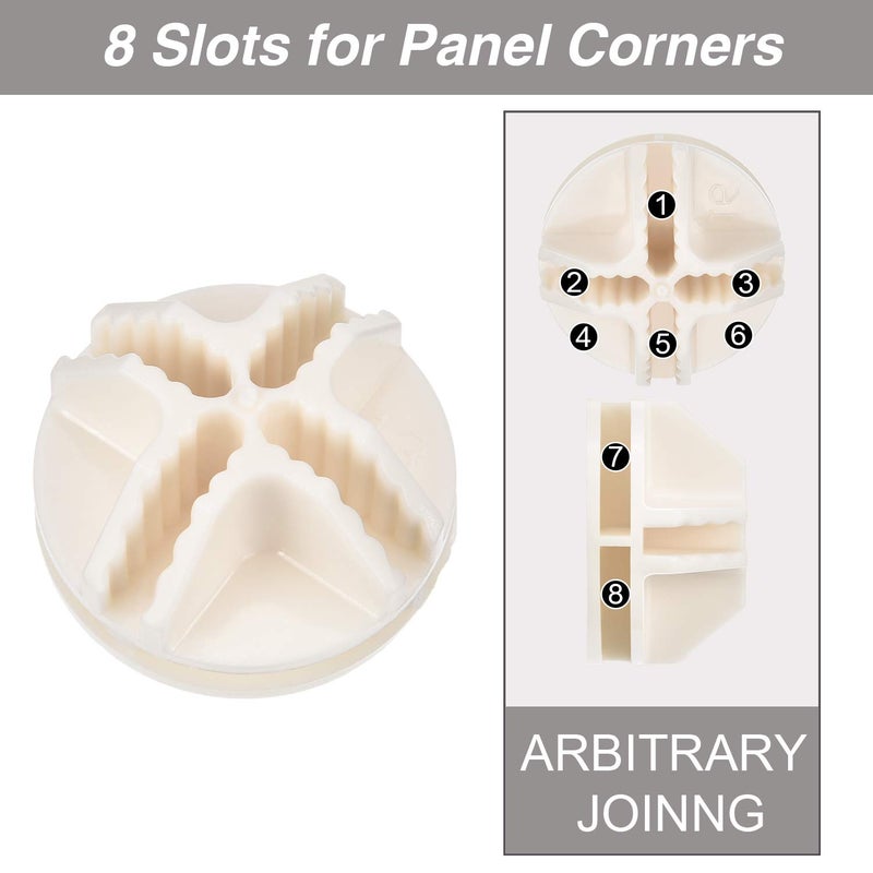 Jovitec 32 Pieces Cube Connectors Plastic Storage Wire Cube Organizer ABS Connectors for Modular Closet Storage Organizer and Wire Shelf (White) - Image 4